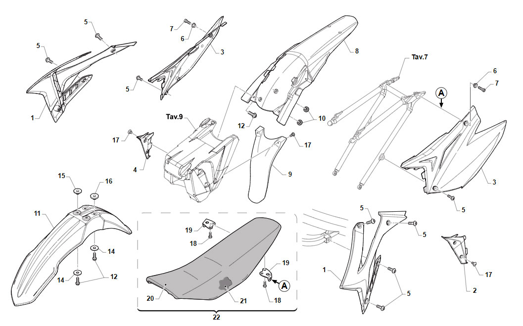 4T 450 FI EN FROM 2016 TO 2019 - FRAME - PLASTICS