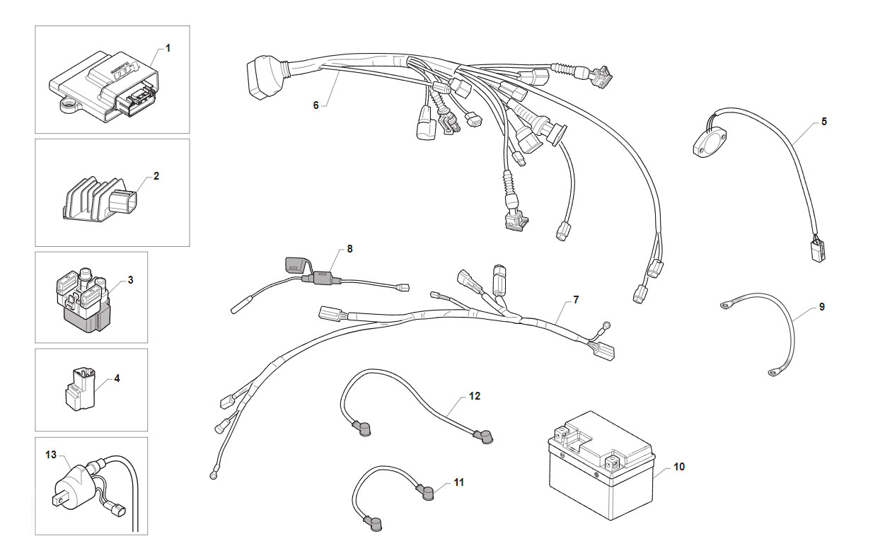 4T 450 FI FT FROM 2017 TO 2019 - FRAME - CABLES HARNESSES ES