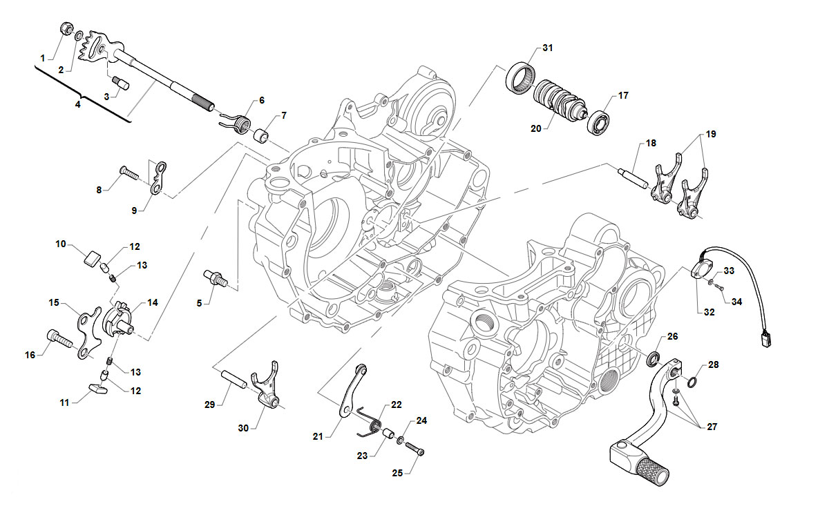 4T 450 FI FT DAL 2017 AL 2021 - MOTORE - COMANDO CAMBIO