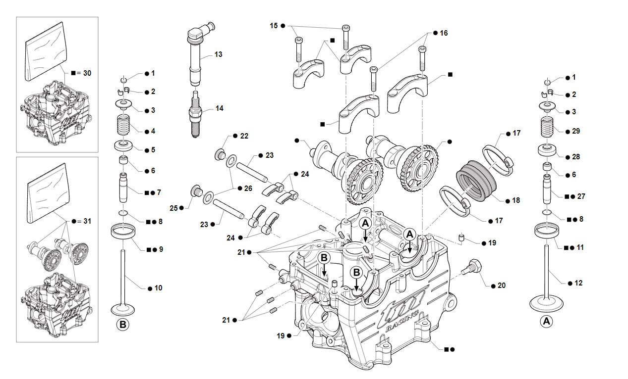 4T 450 FI SMK 2020 - MOTORE - TESTA