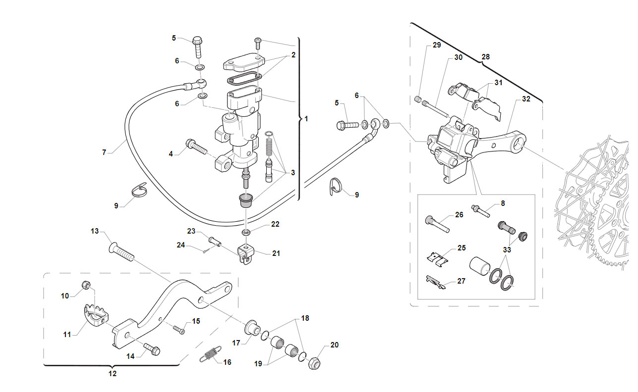 4T 450 FI SMK 2020 - TELAIO - FRENO POSTERIORE