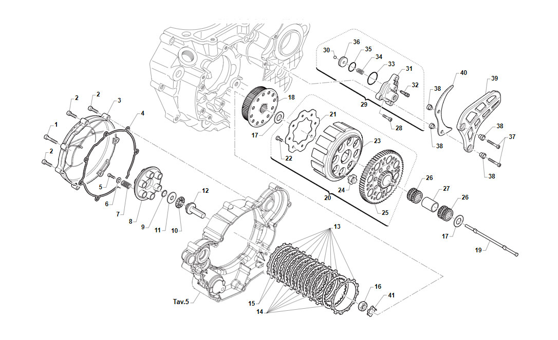 4T 450 FI SMK DE 2020 A 2022 - MOTOR - EMBRAGUE