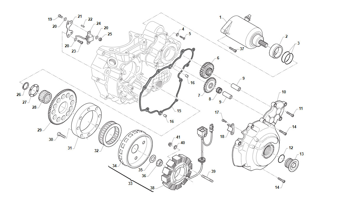 4T 450 FI MX/SMK 2024/2025 - MOTORE - ACCENSIONE ES