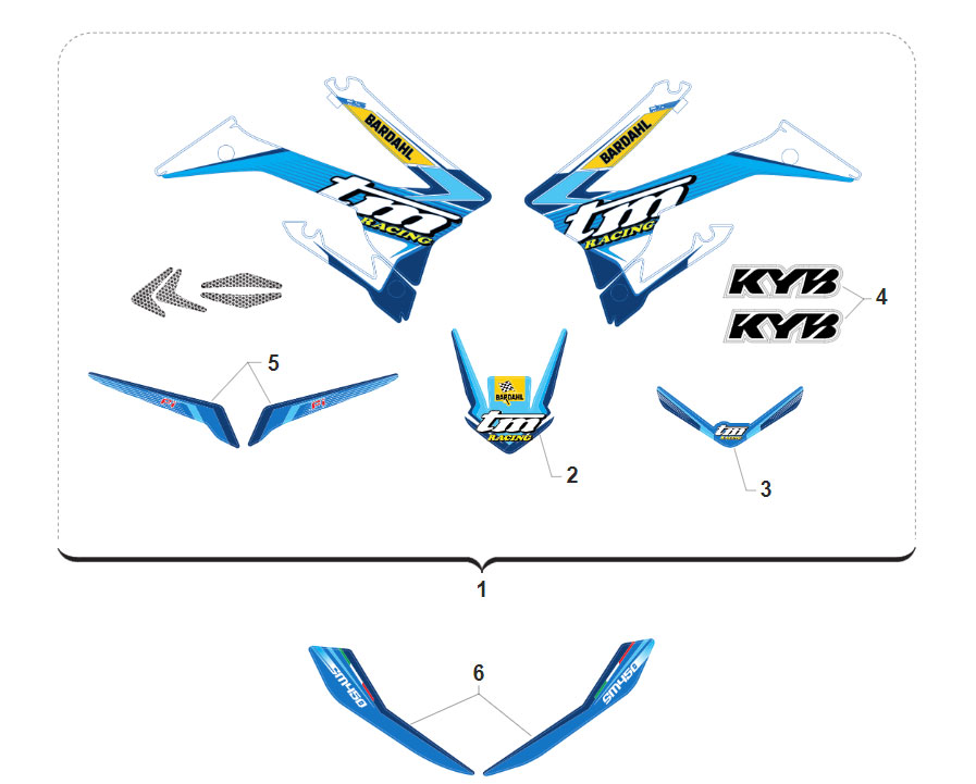 4T 450 FI SMR 2020 - FRAME - ADHESIVE KIT