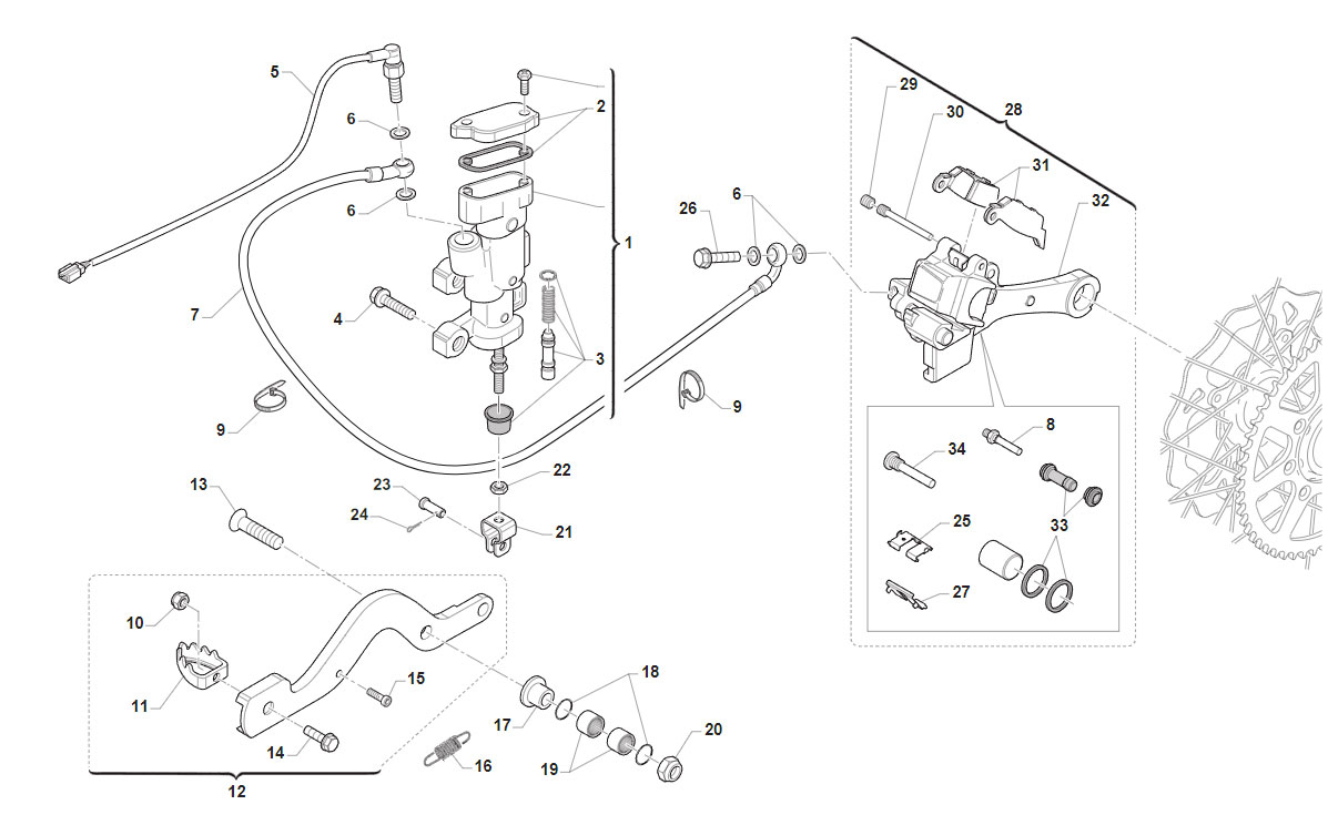 4T 450 Fi SMR 2020/2021 - FRAME - REAR BRAKE