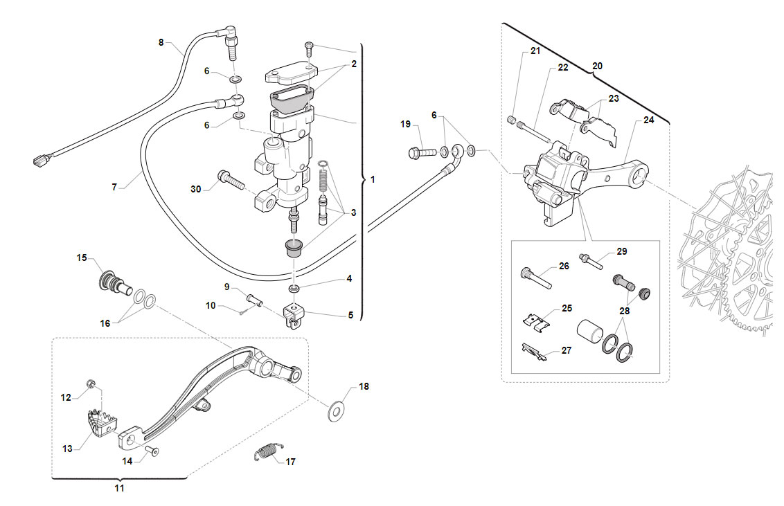 4T 450 FI SMR 2024 - FRAME - REAR BRAKE