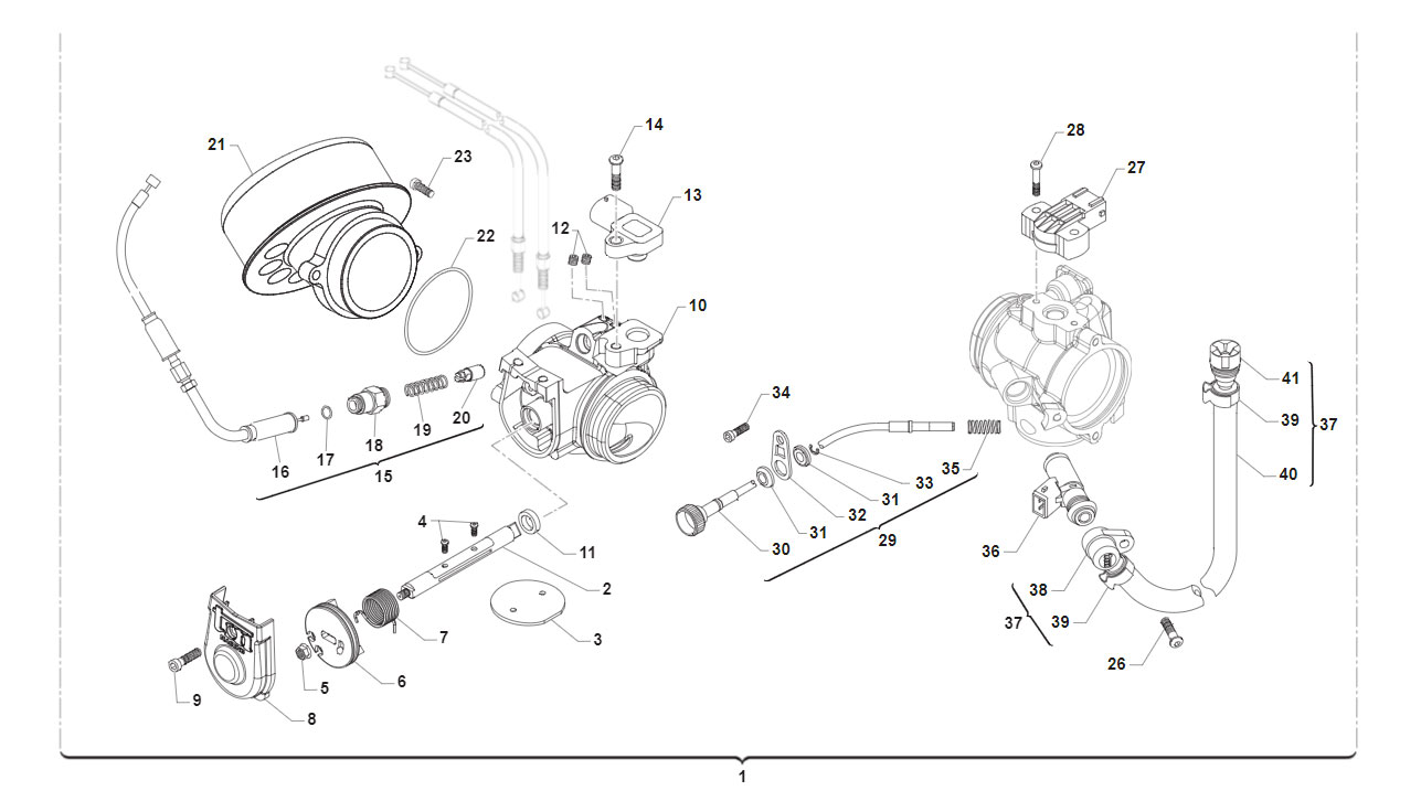 4T 450 FI SMX 2015/2016 - MOTOR - CUERPO DE ACELERADOR 
