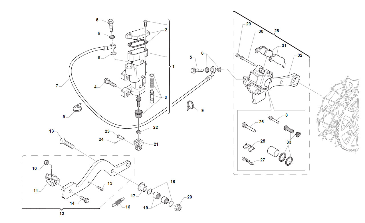 4T 450 FI SMX FROM 2015 TO 2019 - FRAME - REAR BRAKE