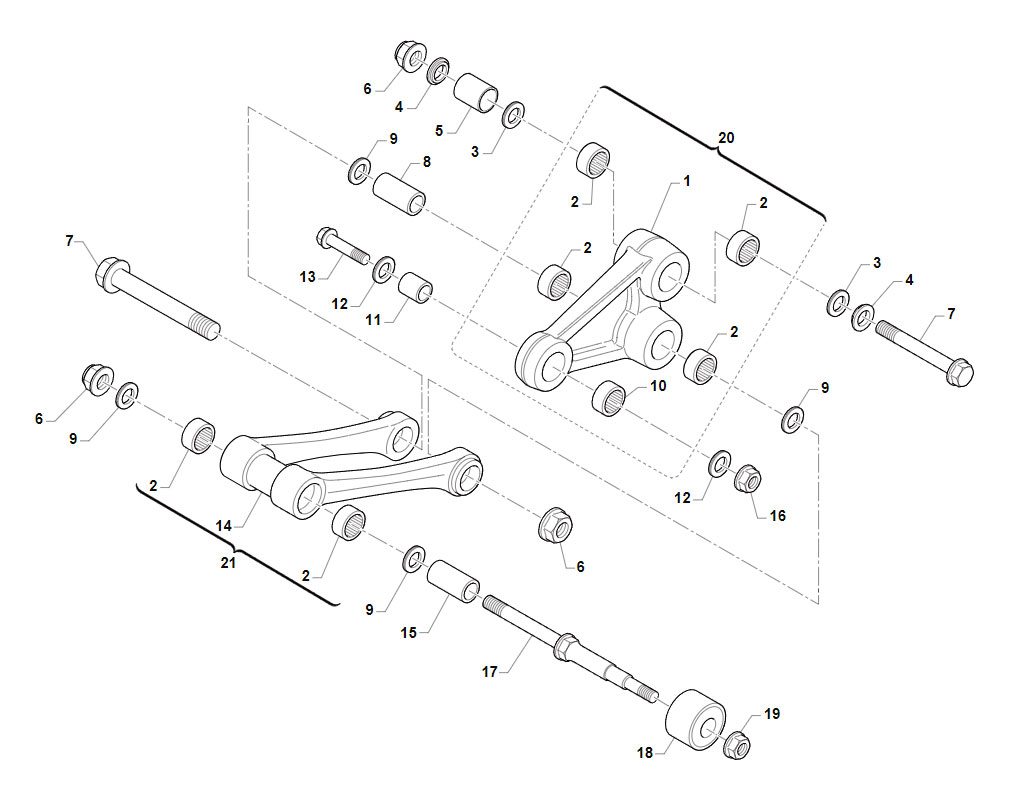 4T 450 FI SMX FROM 2015 TO 2019 - FRAME - REAR SWING ARM LINKAGE