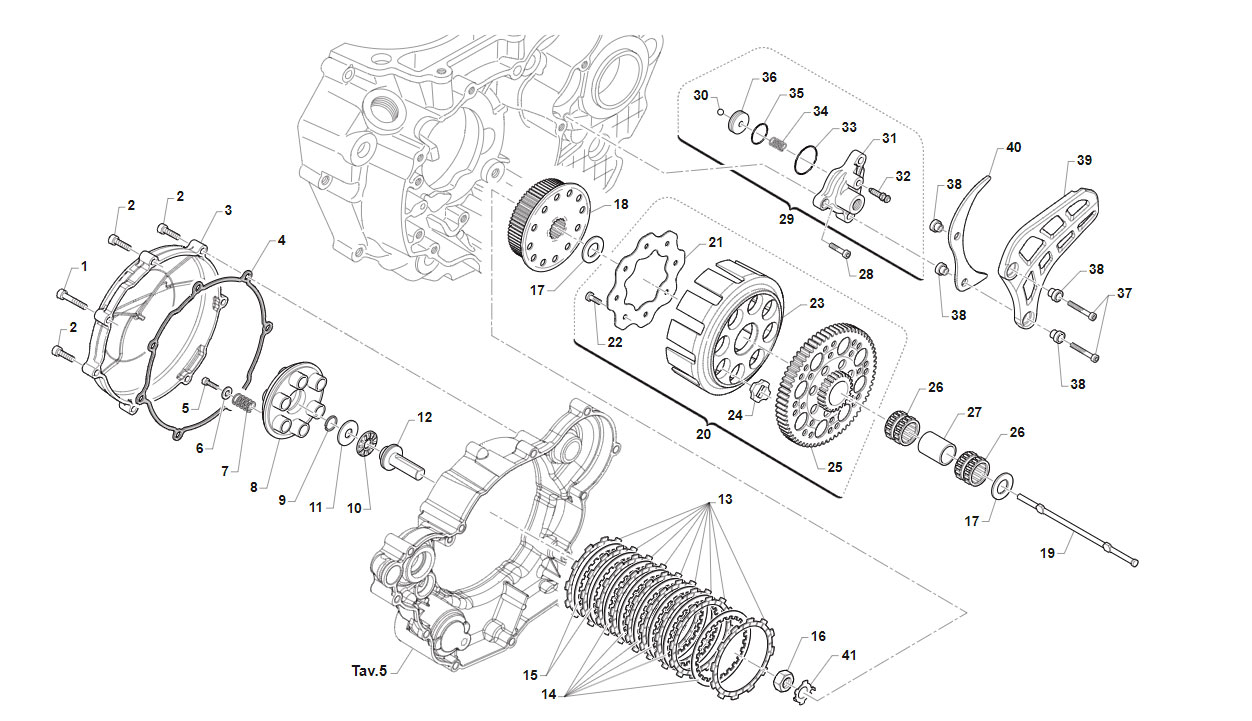 4T 450 FI SMX DAL 2015 AL 2021 - MOTORE - FRIZIONE