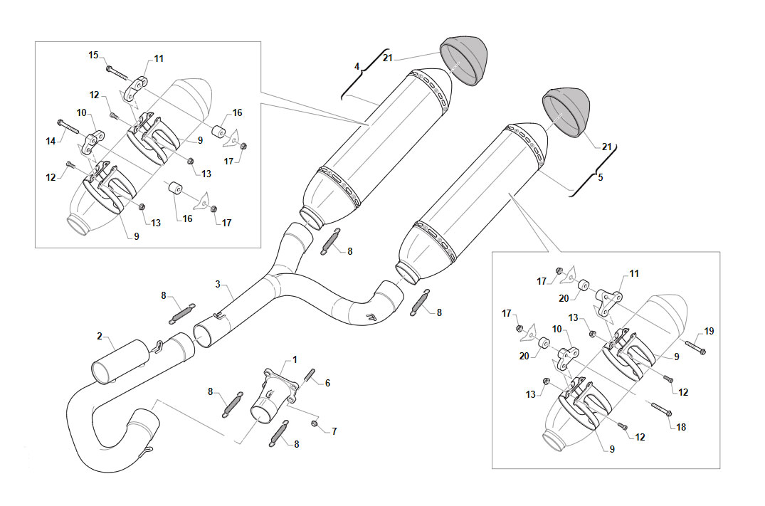 4T 450 FI SMX 2020/2021 - TELAIO - SCARICO