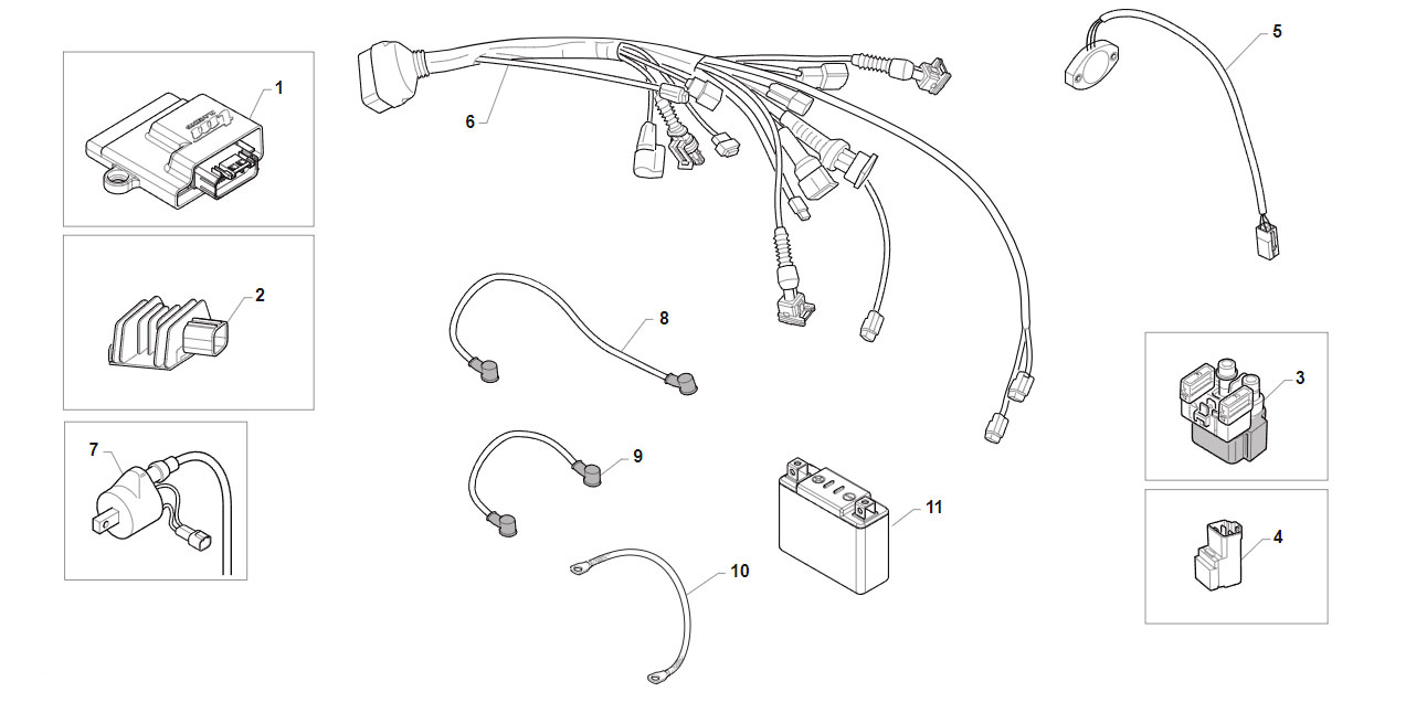 4T 450 FI SMX V.2 2019 - FRAME - CABLES HARNESSES ES
