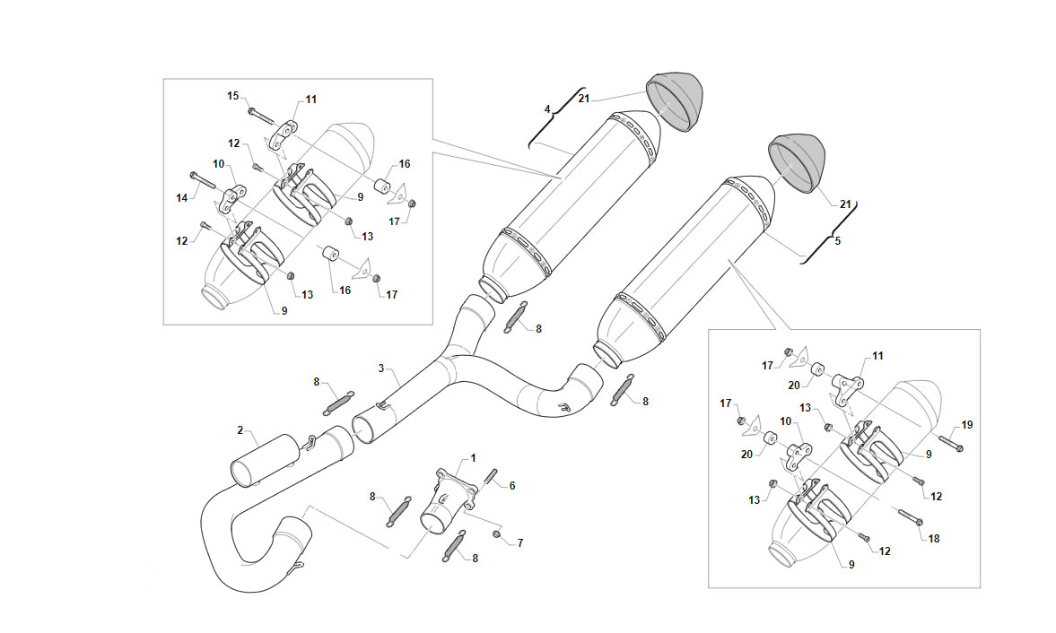 4T 530 FI SMX 2019 - FRAME - EXHAUST SYSTEM