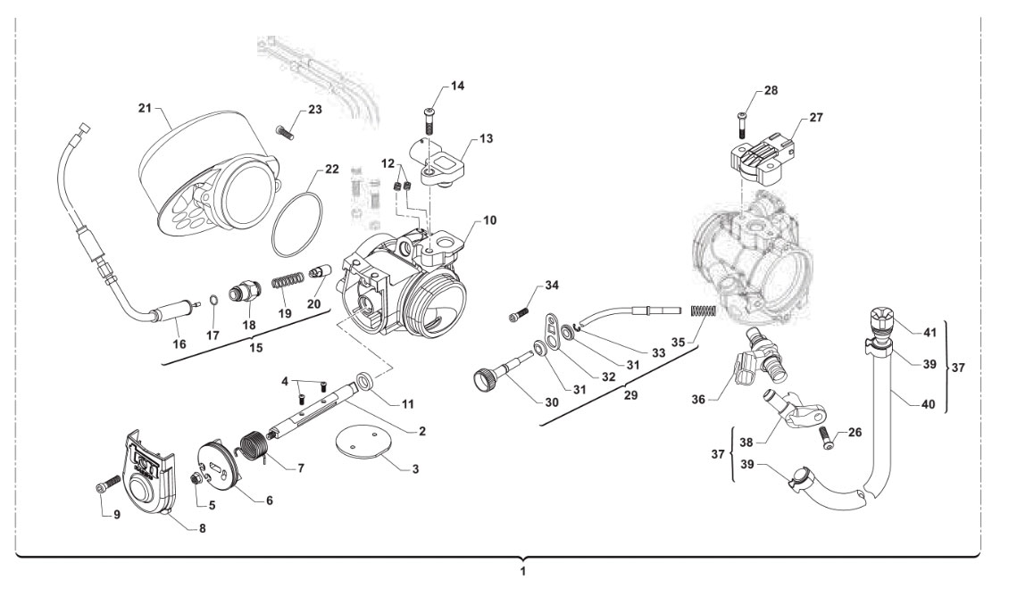 4T 530 FI EN/MX/SMR 2020/2021 - MOTORE - CORPO FARFALLATO 530 (KEIHIN) 