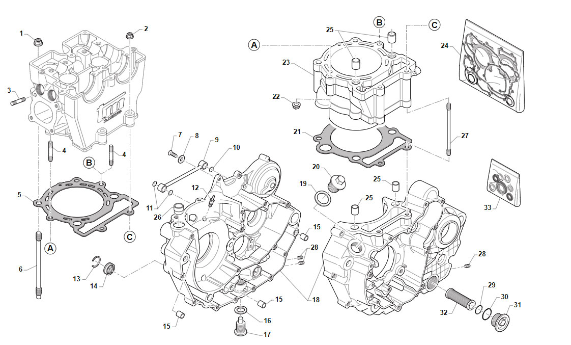 4T 530 FI EN/SMR FROM 2015 TO 2021 - ENGINE - CRANKCASE-CYLINDER