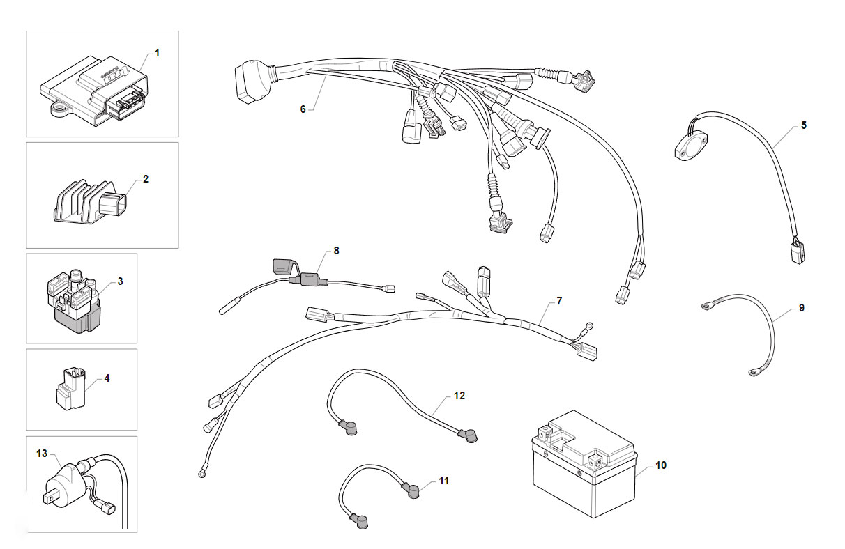4T 530 FI MX FROM 2016 TO 2019 - FRAME - CABLES HARNESSES ES