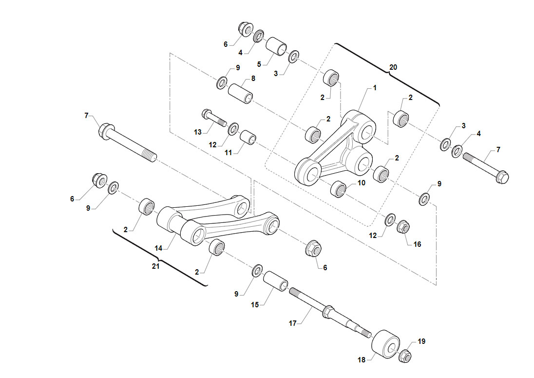 4T 530 FI MX FROM 2016 TO 2019 - FRAME - REAR SWING ARM LINKAGE