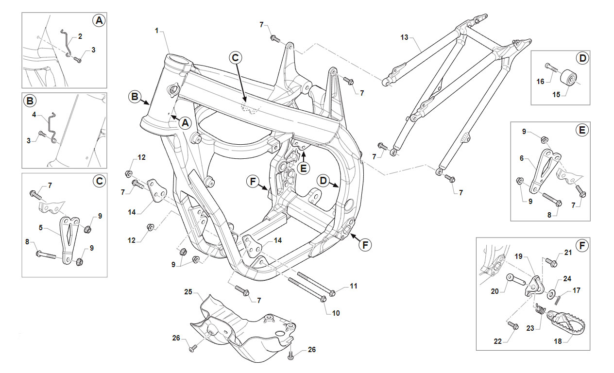 4T 450 FI MX FROM 2016 TO 2019 - FRAME