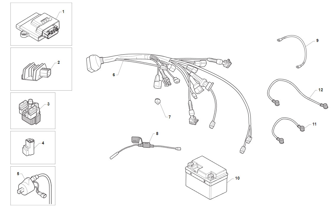 4T 530 FI SMR 2021 - FRAME - CABLES HARNESSES