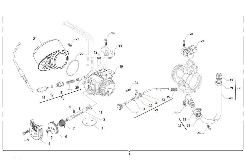 4T 530 FI SMX DAL 2015 AL 2019 - MOTORE - CORPO FARFALLATO 