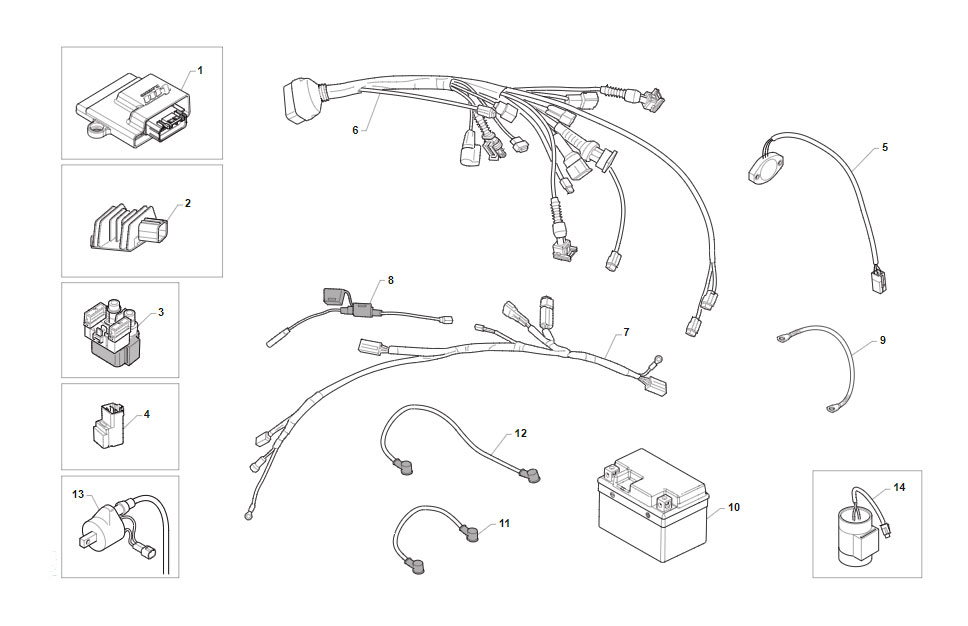 4T 530 FI SMX 2019 - FRAME - CABLES HARNESSES