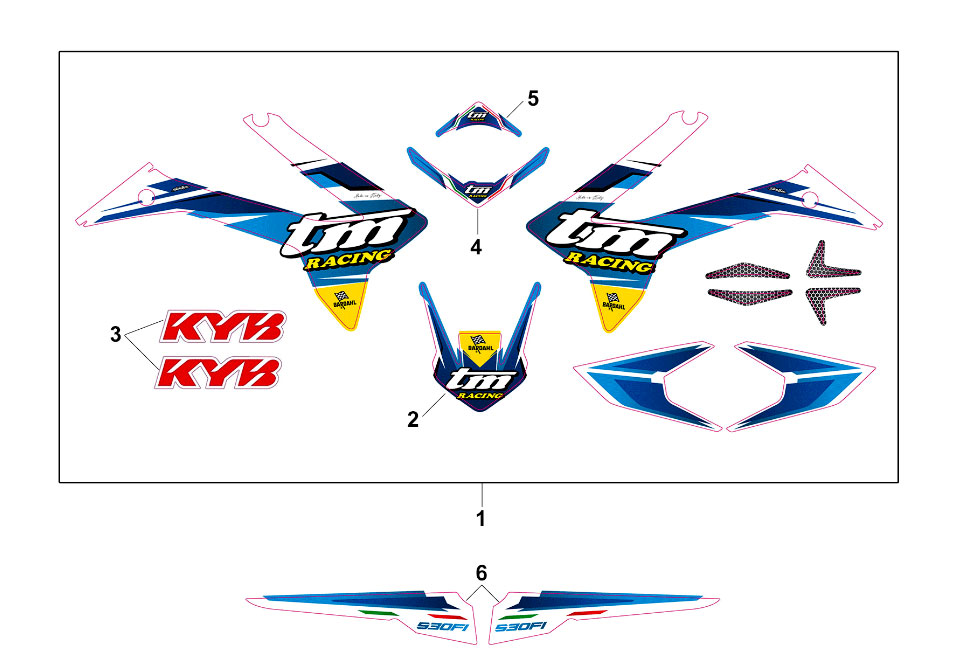 4T 530 FI SMX 2019 - FRAME - ADHESIVE KIT