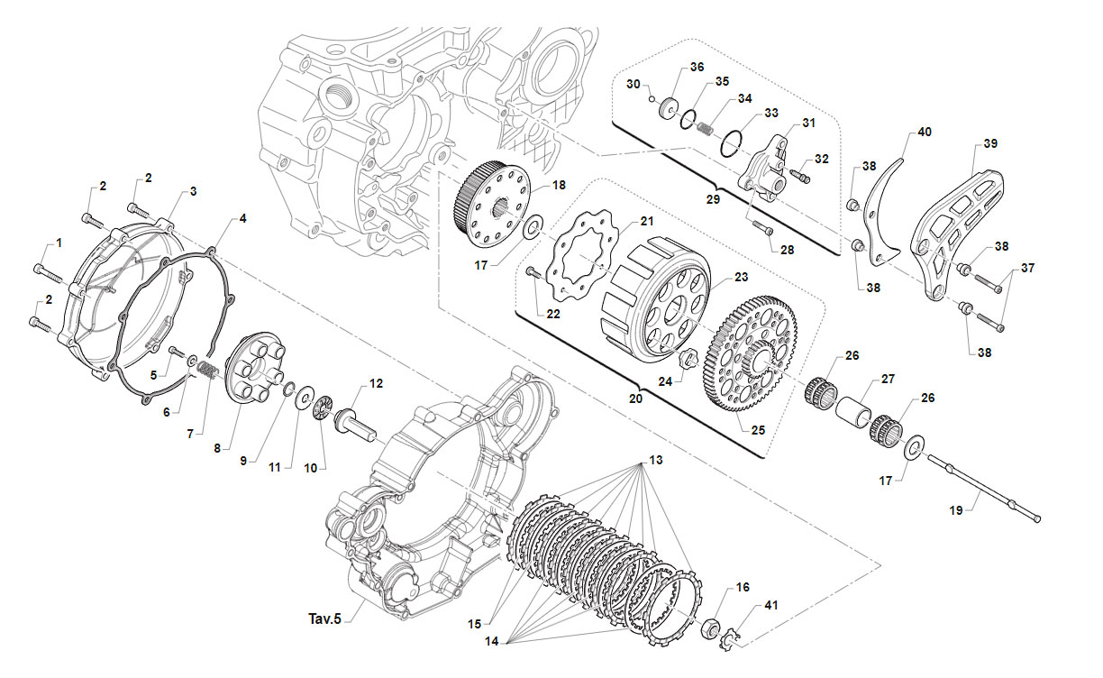 4T 530 FI SMX DAL 2015 AL 2020 - MOTORE - FRIZIONE