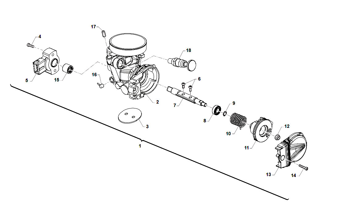 2T 300 FI SMR 2022/2023 - MOTOR - CUERPO DEL ACELERADOR 